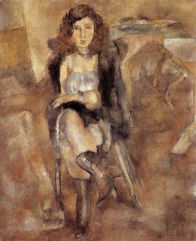 Jules Pascin Cloth put on the Female-s waist china oil painting image